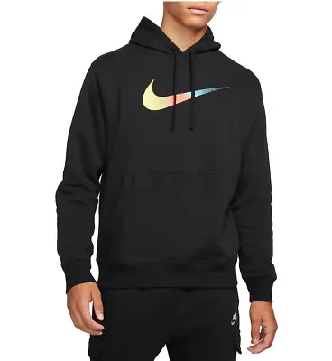 Mens Nike Gym Athletic Brushed Back Hoodie Hooded Sweatshirt Pullover New • $39.34