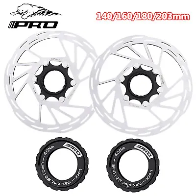 Bike Rotors Centerlock 140/160/180/203mm MTB Road Disc Brakes Rotor With Rings • $44.54