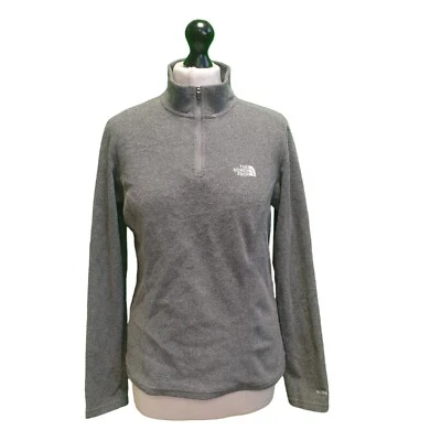 £24.99 • Buy NN853 Women's North Face Grey 1/4 Zip Fleece Base Layer Top Uk M Eu 38