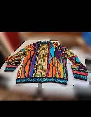 Coogi Sweater Vintage Size Large African Theme NEVER WORN!!! • $399.99