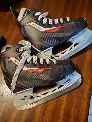 CCM Ice Hockey Skates Jet Speed 250 Youth Size 12J Pro SB Stainless Steel EUC • $49