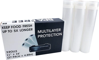 $13.90 • Buy 3 Pack- 11  X 16' Vacuum Seal Roll. Compatible With All Food Saver Vacuum Seal &