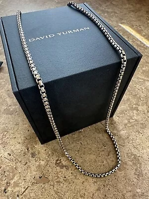 Authentic Mens David Yurman 24 Inch Sterling Silver Necklace/Chain. • $275