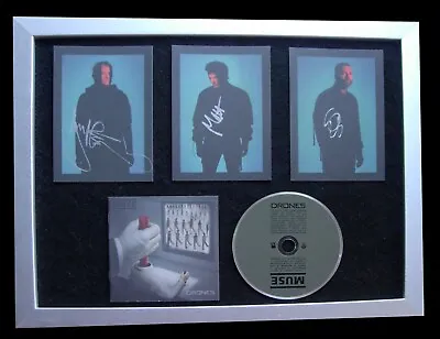 Muse+signed+top Quality Framed+drones+psycho+dead=100% Genuine+fast World Ship • £199.95