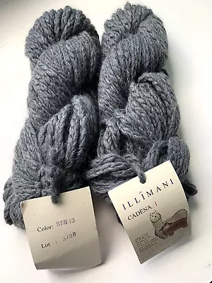 ILLIMANI - CADENA - #SFN43 Grey - Baby Alpaca Royal Merino Wool - 100g / 3.5 Oz • $15