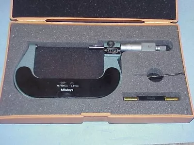 Mitutoyo Outside Micrometer Digital. No. 193-104 75-100mm 0.01mm • $59.99