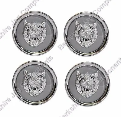 FOR JAGUAR - X Type Alloy Wheel Badges Grey/Silver (Set Of 4) MNA6249GA • £99.95