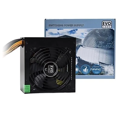 Evo Labs E-750BL 750W 120Mm Black Silent Fan Psu • £29.45