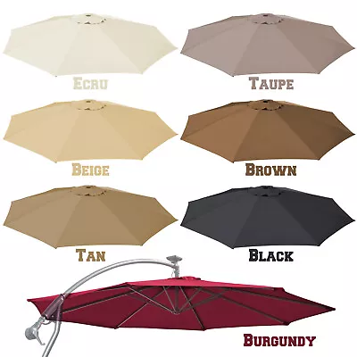 Replacement Canopy 9ft 8rib Patio Solar Hanging Cantilever Umbrella Top Cover • $33.99