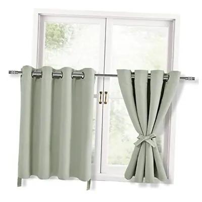  RV Blackout Curtains For Bedroom 52 X 30 W52  X L30 |2 Panels Seafoam Green • $46.65