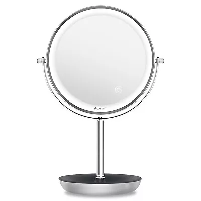 LED Makeup Mirror Magnifying Mirror 1X 10X Double Sided Vanity Mirrors + Storage • £21.99