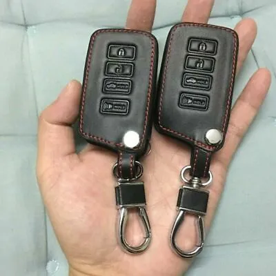 $10.19 • Buy 4-Button Remote Bag Holder Leather Remote Car Key Fob Cover Case For-LEXUS Shell