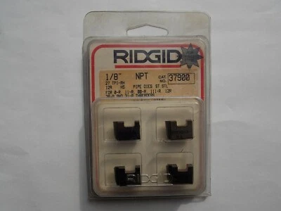 $21.95 • Buy Ridgid 37900 1/8  Npt 12r Stainless Steel Hs Ss Pipe Threading Dies 00-r 111-r