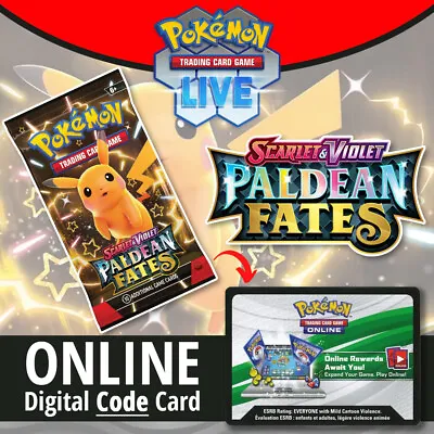 Paldean Fates - Pokémon PTCGO Live TCG Booster ONLINE Bulk Code Cards Lot • $16.99