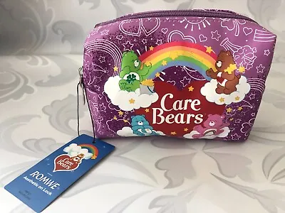 Purple Multi Care Bear Themed Pencil Case Or Cosmetic Bag • £10