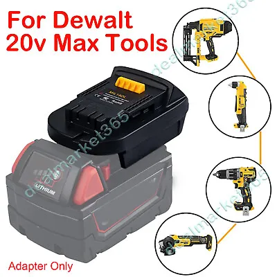 Battery Adapter For Milwaukee 18V Convert To For Dewalt 20V Tools Connector • $14.20