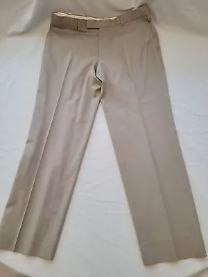 Hugo Boss James Brown Dress Pants Flast Front Slash Pockets Khaki Mens 35 Reg • $29.99