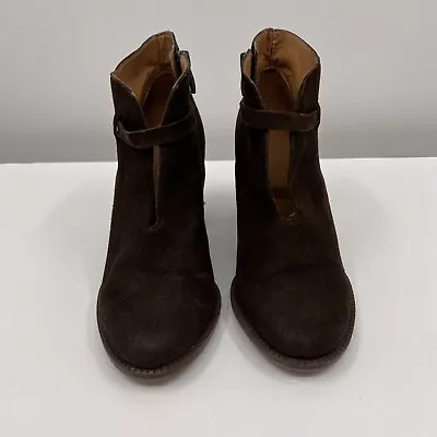 FRANCO SARTO ELVIS Side Zip Brown Ankle Boot Booties Shoes Women’s US 8.5 M • $30