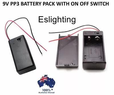 9v Pp3 Battery Pack Holder Box Case With 15cm Wire Lead On Off Switch  • $11.55