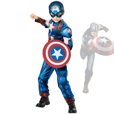 £12.99 • Buy Boys Captain America Costume Marvel Avengers Child Superhero Fancy Dress Outfit