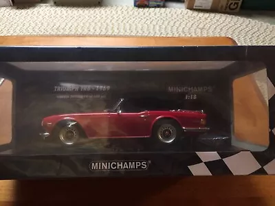 Minichamps 1:18 1969 Red Triumph TR6 1 Of 504 Pieces Made-#155 132031-Rare-RHD • $150