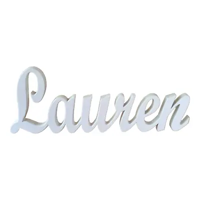Lauren Wooden Name Plaque White • $10