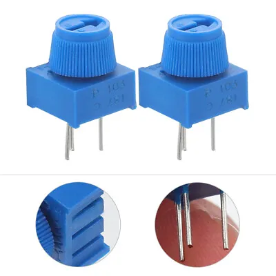 10K Ohm Trimmer Pot Variable Resistor Breadboard Trim Pot Blue 10 • $6.48