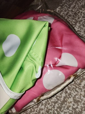 $12 • Buy Big Joe Classic Bean Bag Chair Pink Green Polka Dot Set Pair 2 Lot 