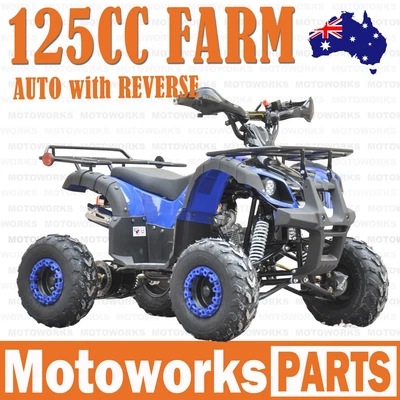 $1049 • Buy 125cc FARM AUTO WITH REVERSE ATV QUAD Dirt Bike Gokart 4 Wheeler Buggy Kids Blue