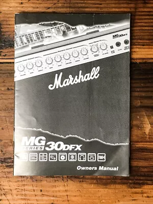 Marshall MG 30 DFX Amplifier / Speaker Owners / User Manual *Original* • £11.85