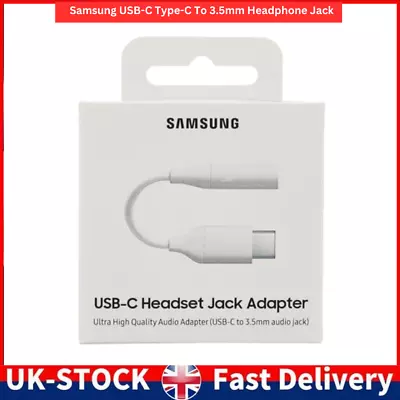 New Samsung USB-C Type-C To 3.5mm Headphone Jack Adapter Aux Audio Cable • £6.99