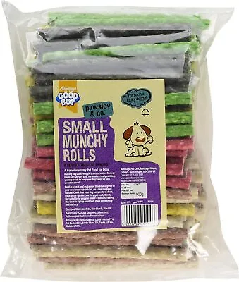 Assorted Small Munchy Rolls - Dog Chews  Pack Of 100 -Chewy Dog Treats 900 G • £8.36