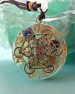 Metatron Pendant Orgone 24 Carat GOLD Pendant With METATRON Mandala • $12.88