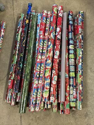 Vintage Christmas Lot Of Wrapping Paper 31 Rolls • $65.95