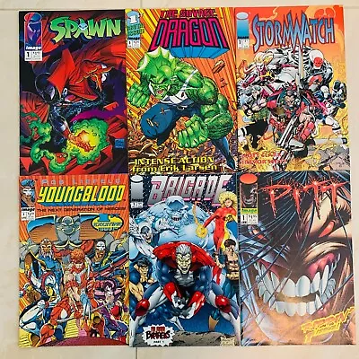 Image Comics #1 Issue Lot Of 6 SPAWN SAVAGE DRAGON PITT ROB LIEFELD MACFARLANE • $49.99