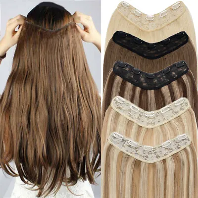 U Shape Russian 100% Remy Human Hair Extensions One Piece Clip In Full Head Weft • $26.77