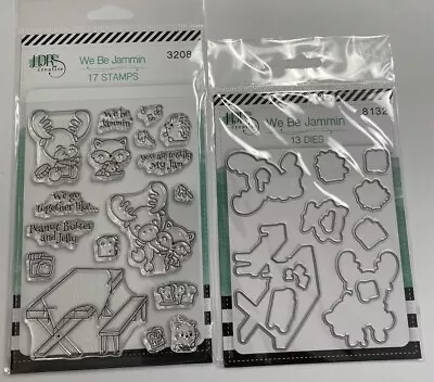 LDRS We Be Jammin Moose Stamps & Metal Cutting Die Set UM Clear Stamps • $16.98