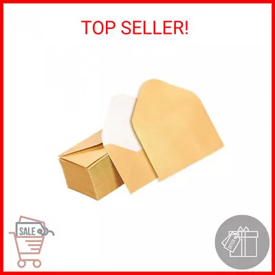 Mini Envelopes - 100-Count Bulk Gift Card Envelopes Gold Business Card Envelope • $11.52