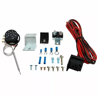 30  Wire Relay Kit Adjustable 12V Electric Radiator Fan Thermostat 3-Pin Control • $23.99