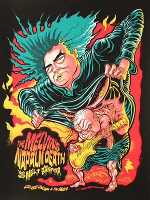 The Melvins Napalm Death Melt Banana Poster 4/22/2016 Metro Chicago Zombie Yeti • $179.99