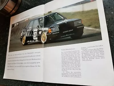 Mercedes 190 E 2.5-16v German Rare  Catalogue Brochure Prospect Book • $24