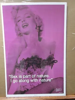 Vintage Marilyn Monroe Quote Sex Is Part Of Nature I Go Along With Poster 15718 • $44.97