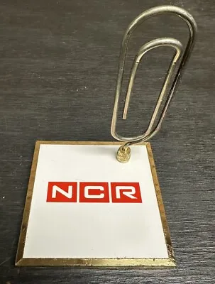 NCR National Cash Register DAYTON OHIO PAPER WEIGHT RECIEPT HOLDER VINTAGE • $24.99