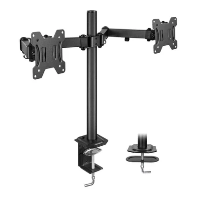$34.95 • Buy Dual Monitor Stand - Double Articulating Arm Monitor Desk Mount - Adjustable ...