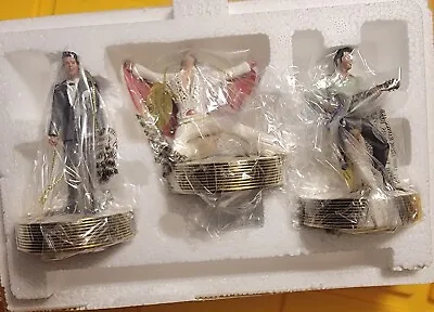 NEW Elvis Solid Gold Ornament Set Of 3-7th Issue The Bradford Editions Open Box • $69.99