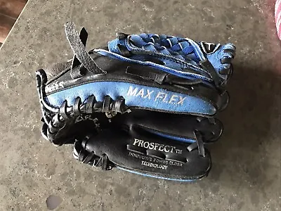 Kids Baseball Glove 9.5 Leather Mizuno GPP950D Tartan Flex Web Power Close Blue • $20