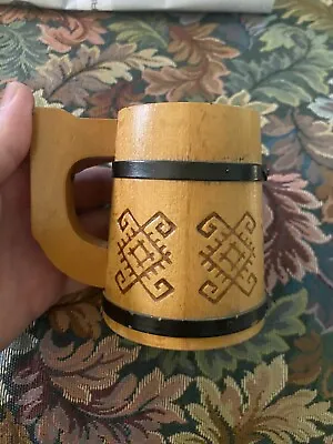 Vintage Soviet Wooden Beer Mugs Tankards Breweriana • $7