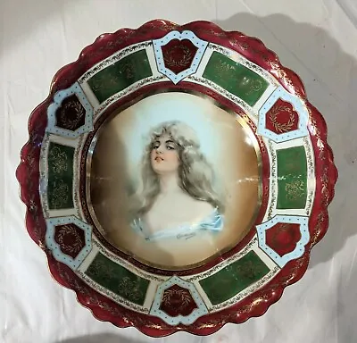 Antique Royal Vienna / MZ Austria Constance Portrait Bowl 1884-1909 10.5  • $65