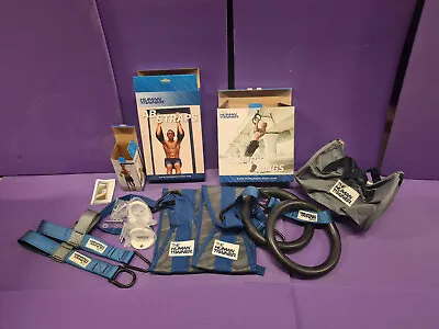 Human Trainer Exercise Ab Workout Swing Olympic Ring Wall Mount Attachments • £9.99