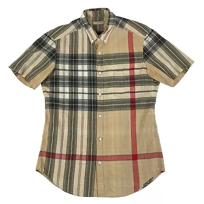 Burberry Brit Cotton Linen Blend Classic S/S Nova Shirt Size Small • $129.99